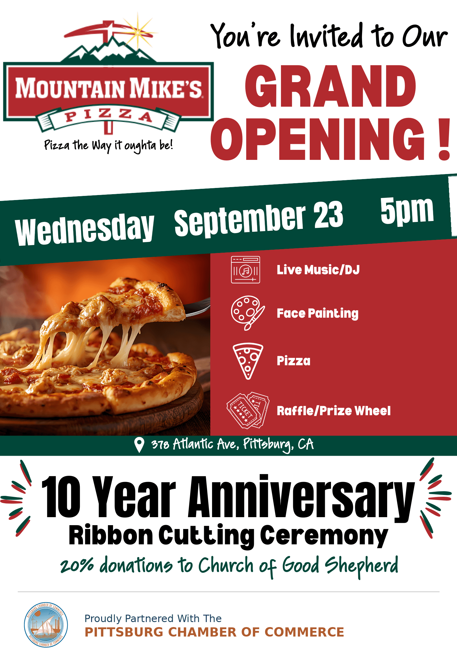 Mountain Mike's Pizza - 10 Year Anniversary Celebration