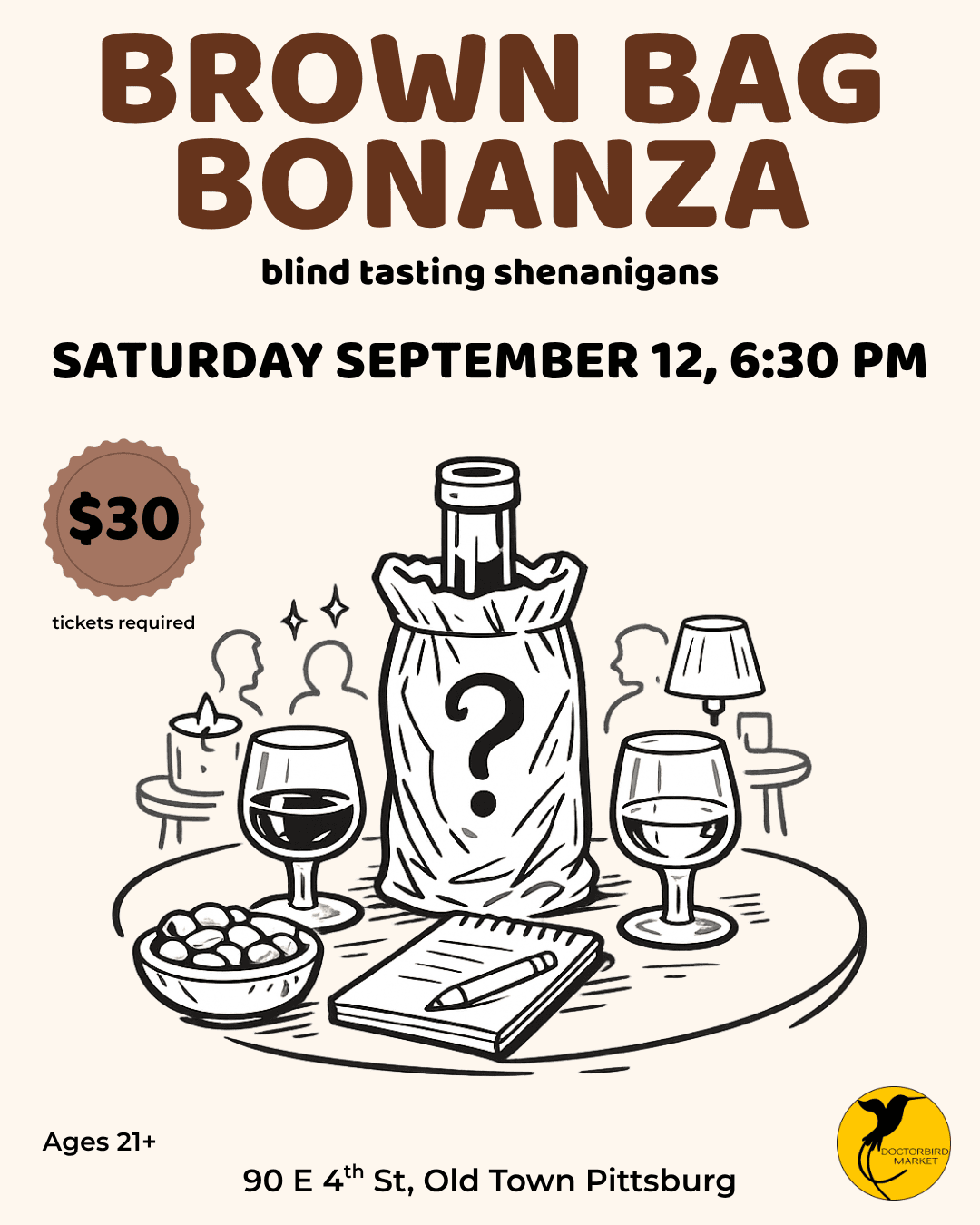 Brown Bag Bonanza: Cata a Ciegas de Vinos